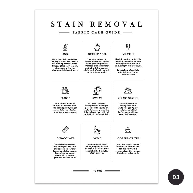 Light Hearted Laundry Room Signage Symbols Wall Art Black & White Fine Art Canvas Prints Utility Room Posters Modern Nordic Home Decor