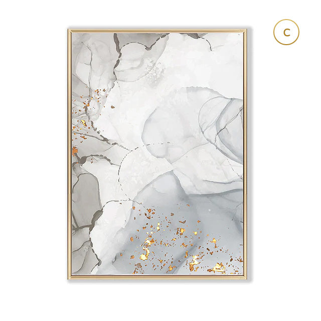Liquid Gray Marble Print Wall Art Fine Art Canvas Prints Modern Abstract Fashion Pictures For Luxury Living Room Dining Room Home Office Decor