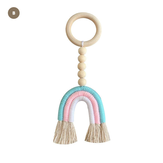 Little Rainbows Hand Woven Nordic Hanging Decoration For Nursery Room Or Kid's Bedroom Essential Naturally Inspired Nordic Home Decor