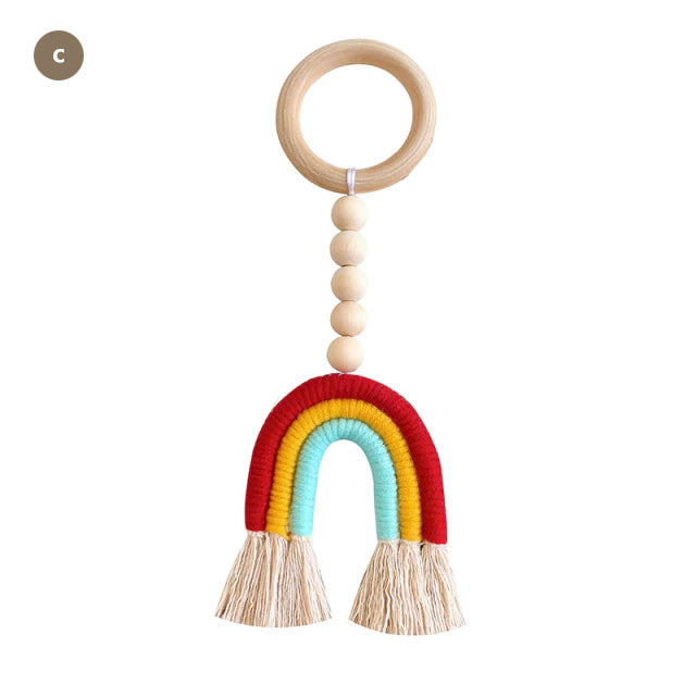 Little Rainbows Hand Woven Nordic Hanging Decoration For Nursery Room Or Kid's Bedroom Essential Naturally Inspired Nordic Home Decor
