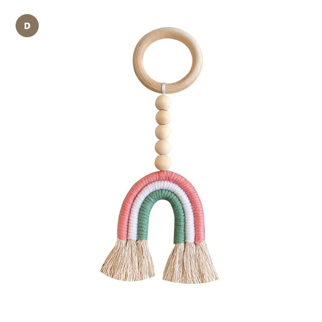 Little Rainbows Hand Woven Nordic Hanging Decoration For Nursery Room Or Kid's Bedroom Essential Naturally Inspired Nordic Home Decor