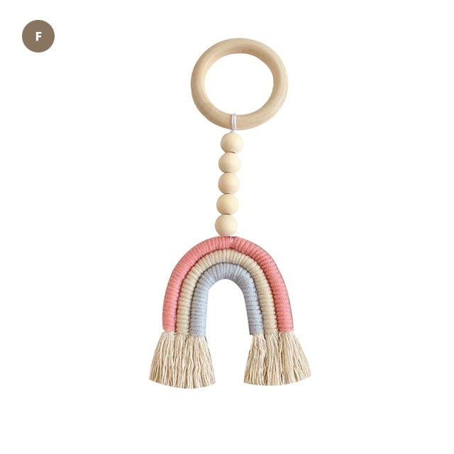 Little Rainbows Hand Woven Nordic Hanging Decoration For Nursery Room Or Kid's Bedroom Essential Naturally Inspired Nordic Home Decor