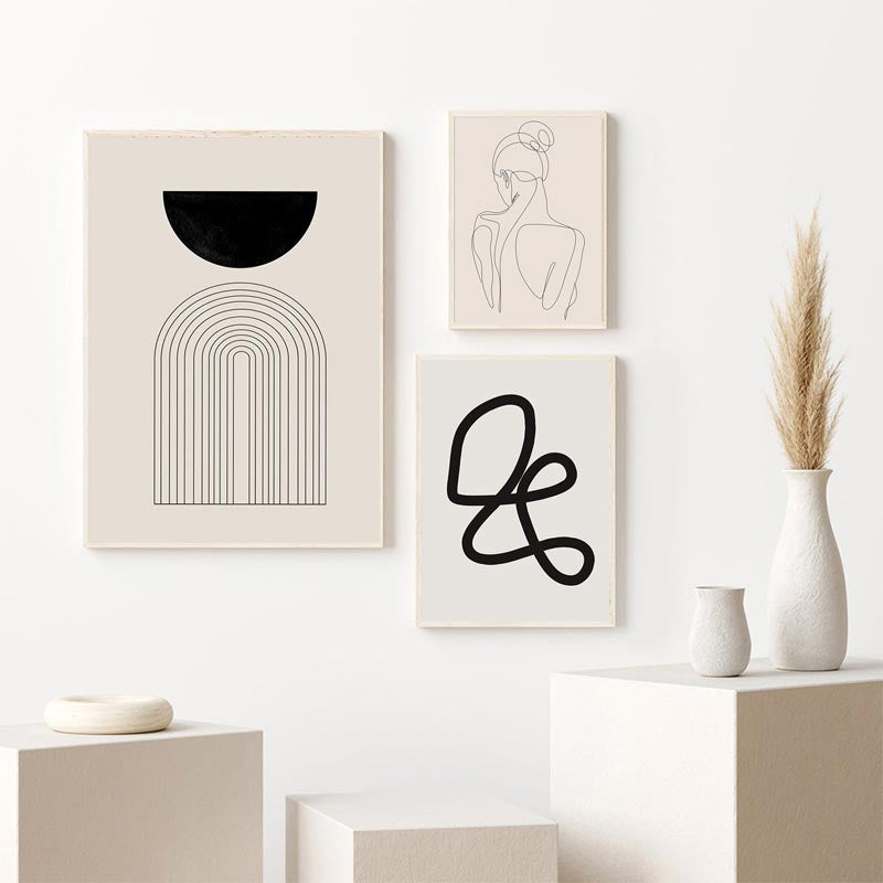 Fine Line Abstract Minimalist Lifestyle Abstract Gallery Wall Art Line art Fine Art Canva ...