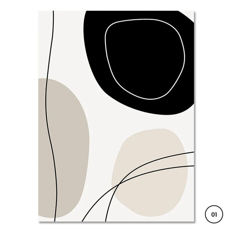 Minimalist Lifestyle Abstract Gallery Wall Art Line art Fine Art Canvas Prints For Modern Living Room Dining Room Home Office Interior Decor
