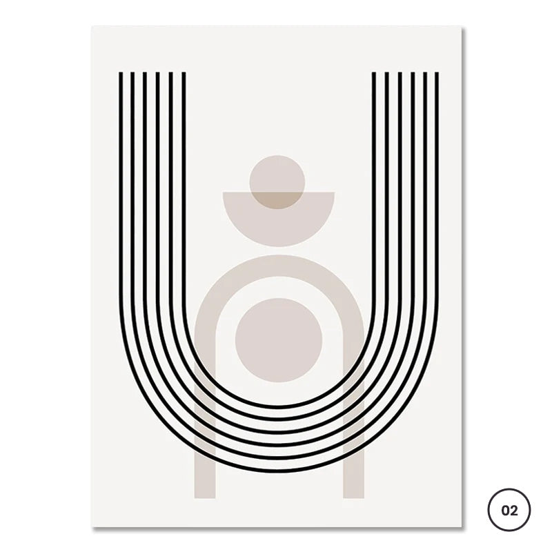 Minimalist Lifestyle Abstract Gallery Wall Art Line art Fine Art Canvas Prints For Modern Living Room Dining Room Home Office Interior Decor