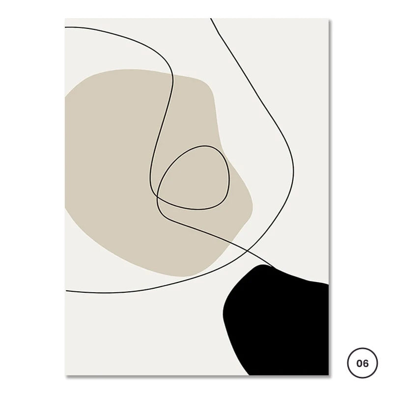 Minimalist Lifestyle Abstract Gallery Wall Art Line art Fine Art Canvas Prints For Modern Living Room Dining Room Home Office Interior Decor