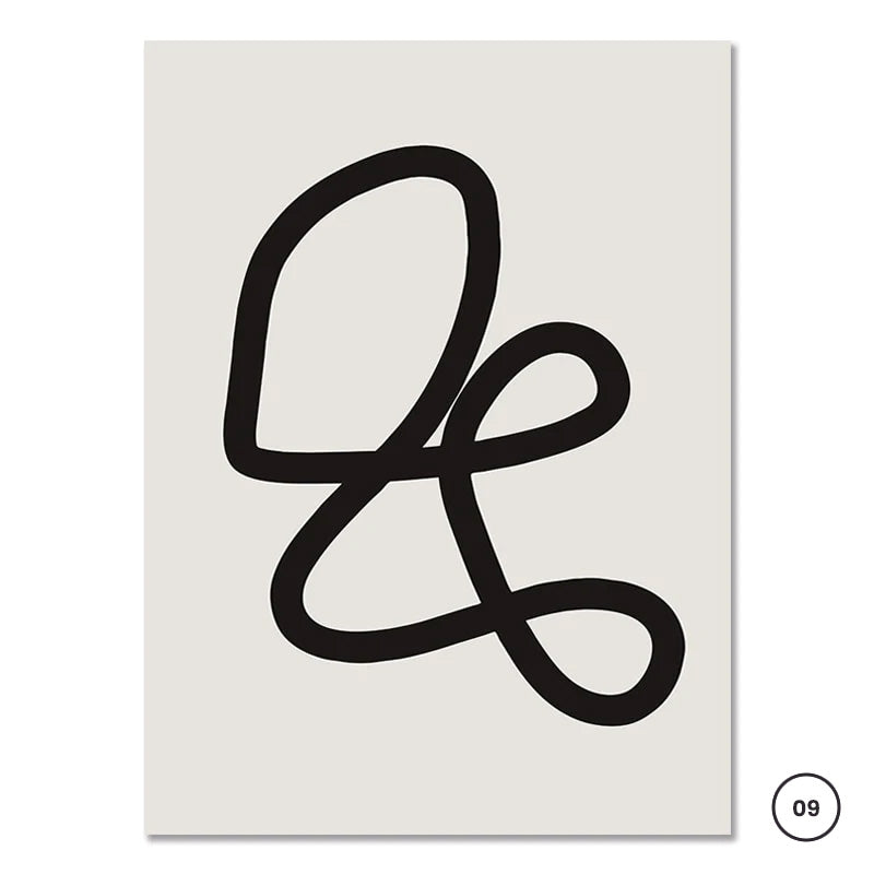 Minimalist Lifestyle Abstract Gallery Wall Art Line art Fine Art Canvas Prints For Modern Living Room Dining Room Home Office Interior Decor