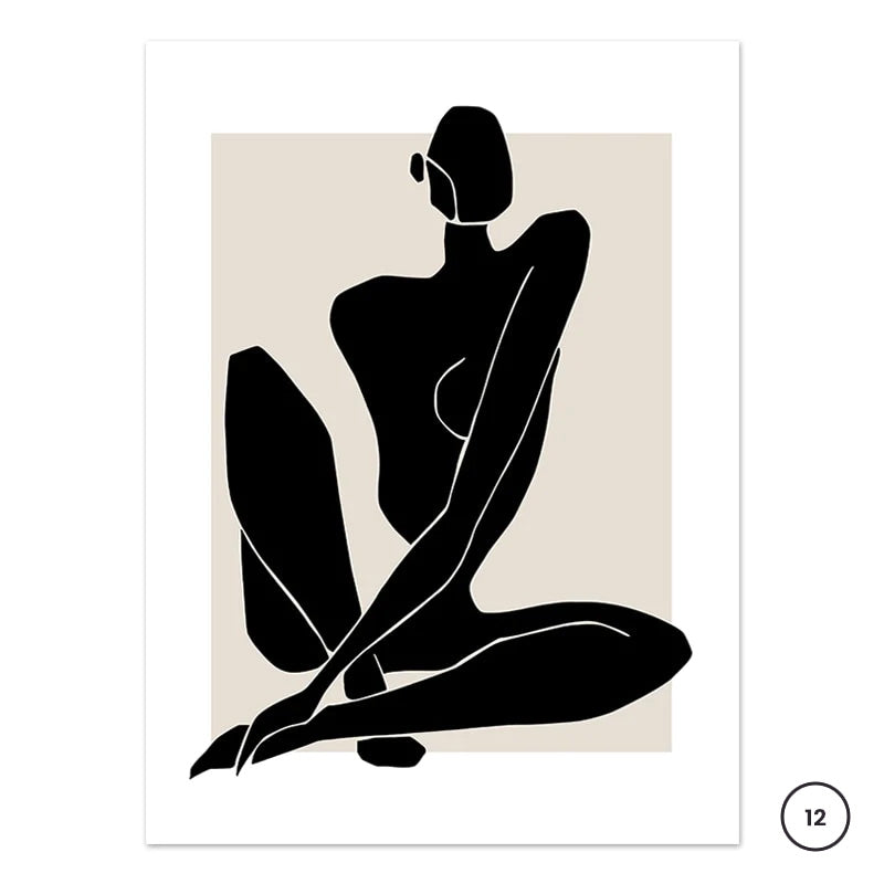 Minimalist Lifestyle Abstract Gallery Wall Art Line art Fine Art Canvas Prints For Modern Living Room Dining Room Home Office Interior Decor