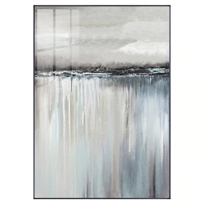 Minimalist Abstract Landscape Wall Art Shades Of Gray Reflection Fine Art Canvas Prints Nordic Style Pictures For Modern Home Interior Decoration