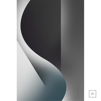 Minimalist Dark Geometric Gradients Abstract Wall Art Fine Art Canvas Prints Pictures For Modern Apartment Living Room Studio Home Office Decor