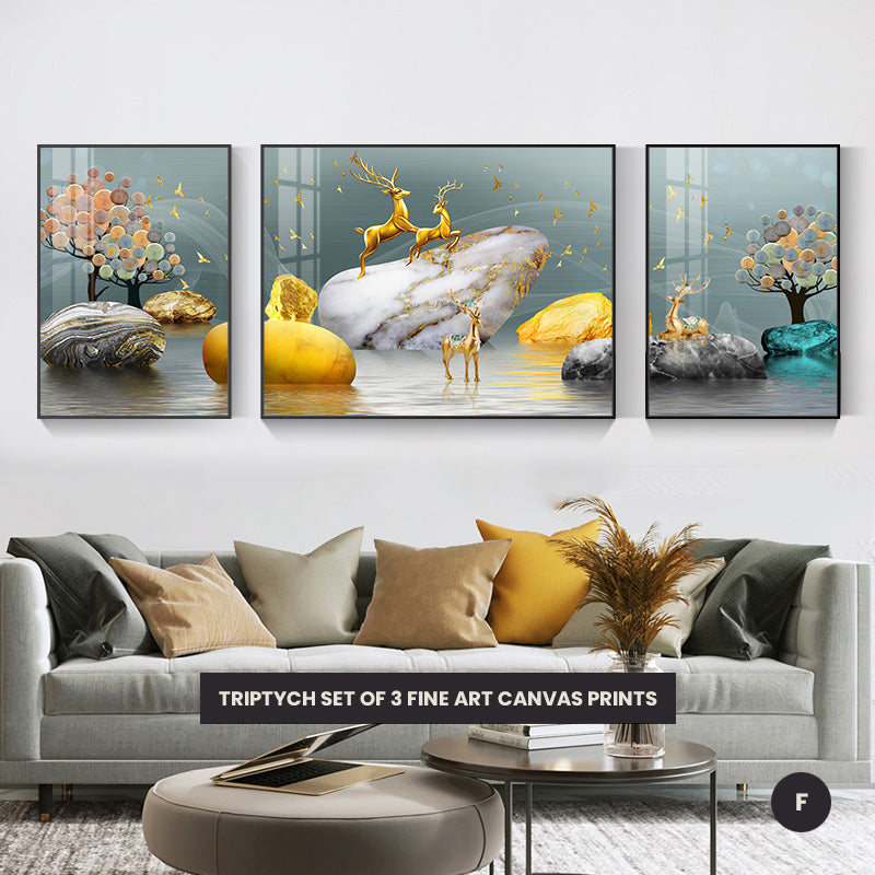 Modern Abstract Aesthetics Wall Art Fine Art Canvas Prints Surreal Pictures For Luxury Living Room Luxury Home Office Interiors Set of 3pcs
