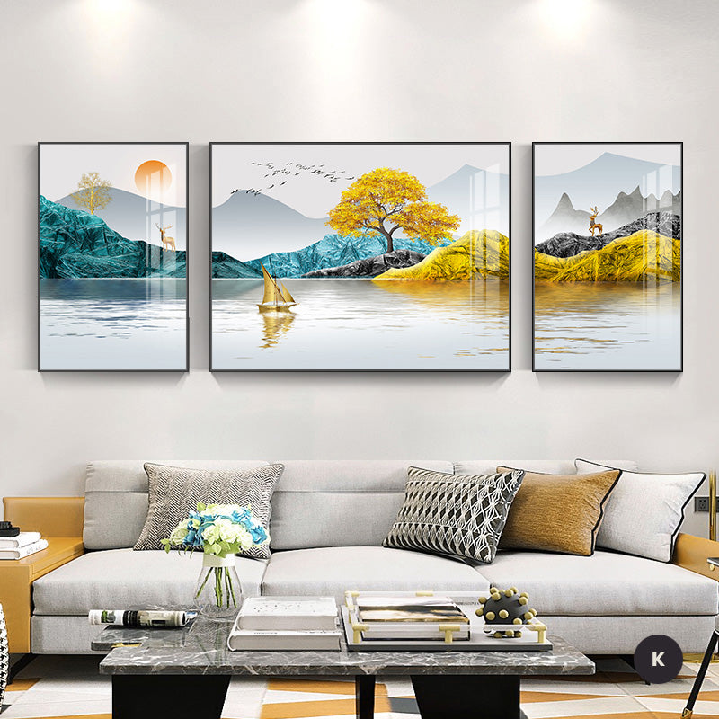 Modern Abstract Aesthetics Wall Art Fine Art Canvas Prints Surreal Pictures For Luxury Living Room Luxury Home Office Interiors Set of 3pcs