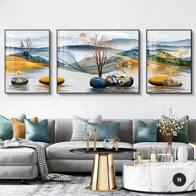 Modern Abstract Aesthetics Wall Art Fine Art Canvas Prints Surreal Pictures For Luxury Living Room Luxury Home Office Interiors Set of 3pcs