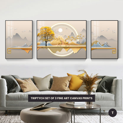 Modern Abstract Aesthetics Wall Art Fine Art Canvas Prints Surreal Pictures For Luxury Living Room Luxury Home Office Interiors Set of 3pcs