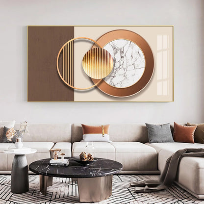 Modern Abstract Architectural Geometry Wall Art Fine Art Canvas Prints Sun Moon Pictures For Luxury Apartment Living Room Home Office Decor