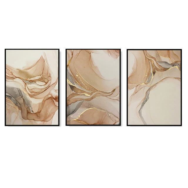 Modern Abstract Beige Marble Print Wall Art Fine Art Canvas Prints Fashion Pictures For Living Room Dining Room Bedroom Nordic Style Home Decoration