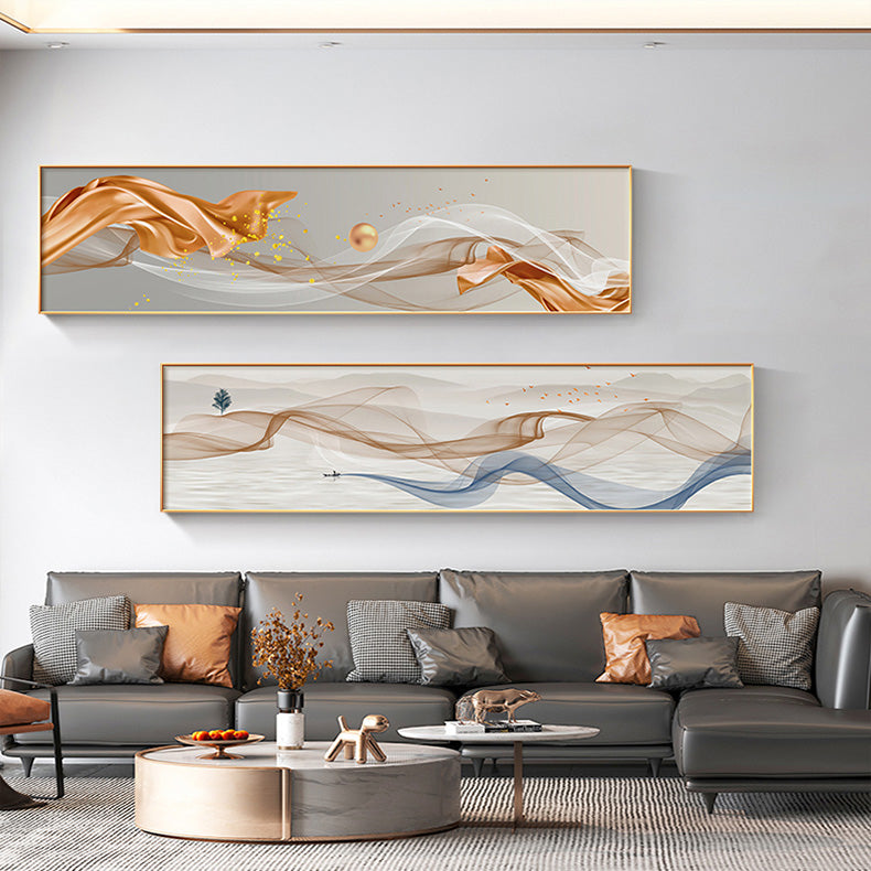 Modern Abstract Flowing Landscape Wall Art Fine Art Canvas Prints Wide Format Picture For Above The Bed Living Room Pictures For Above Sofa