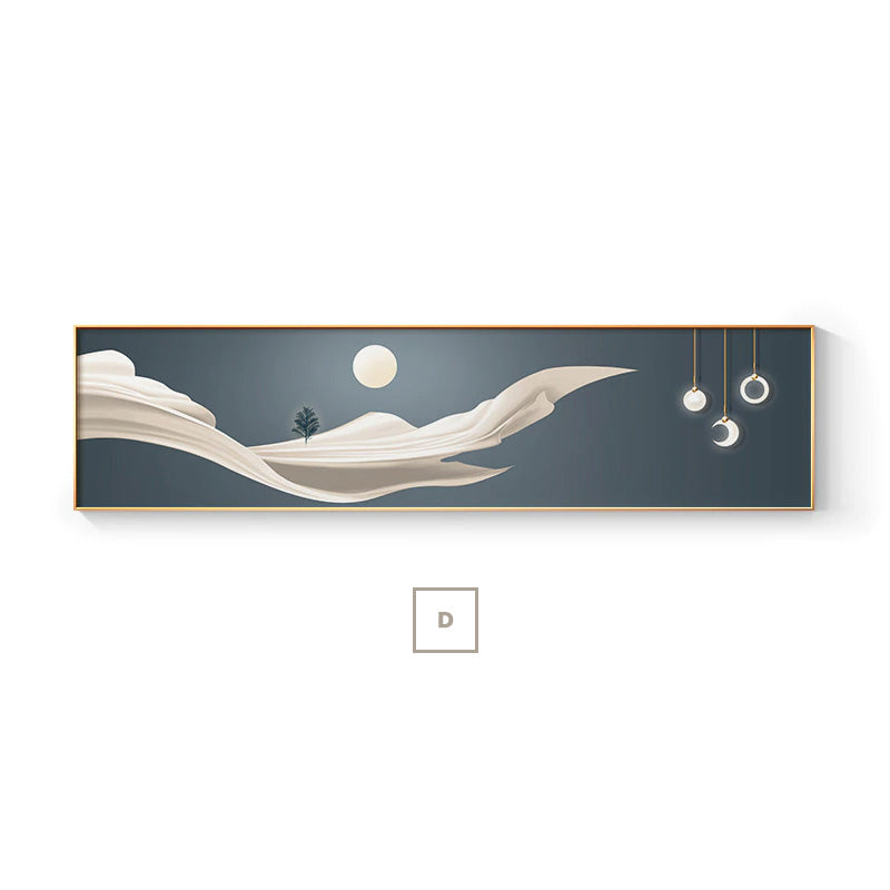 Modern Abstract Flowing Landscape Wall Art Fine Art Canvas Prints Wide Format Picture For Above The Bed Living Room Pictures For Above Sofa