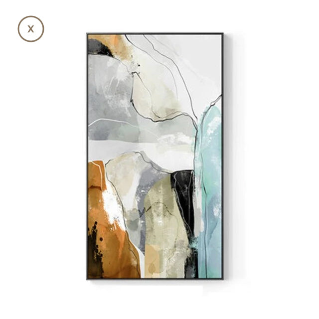 Modern Nordic Abstract Elements Vertical Format Wall Art Fine Art Canvas Prints Wide Format Pictures For Entrance Hallway Living Room Home Office Decor