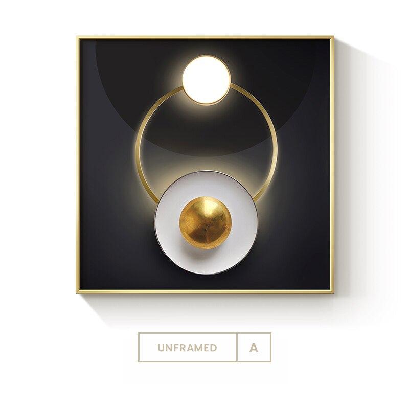 Light Luxury Modern Aesthetics Wall Art Fine Art Canvas Prints Square Format Abstract Pictures For Living Room Dining Room Home Office Decor