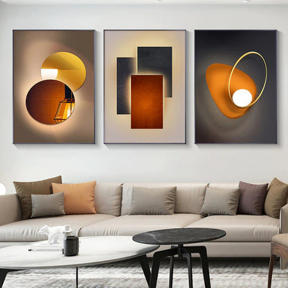 Modern Architectural Aesthetics Abstract Geometric Wall Art Fine Art Canvas Prints Pictures For Luxury Apartment Living Room Home Office Interior Decor
