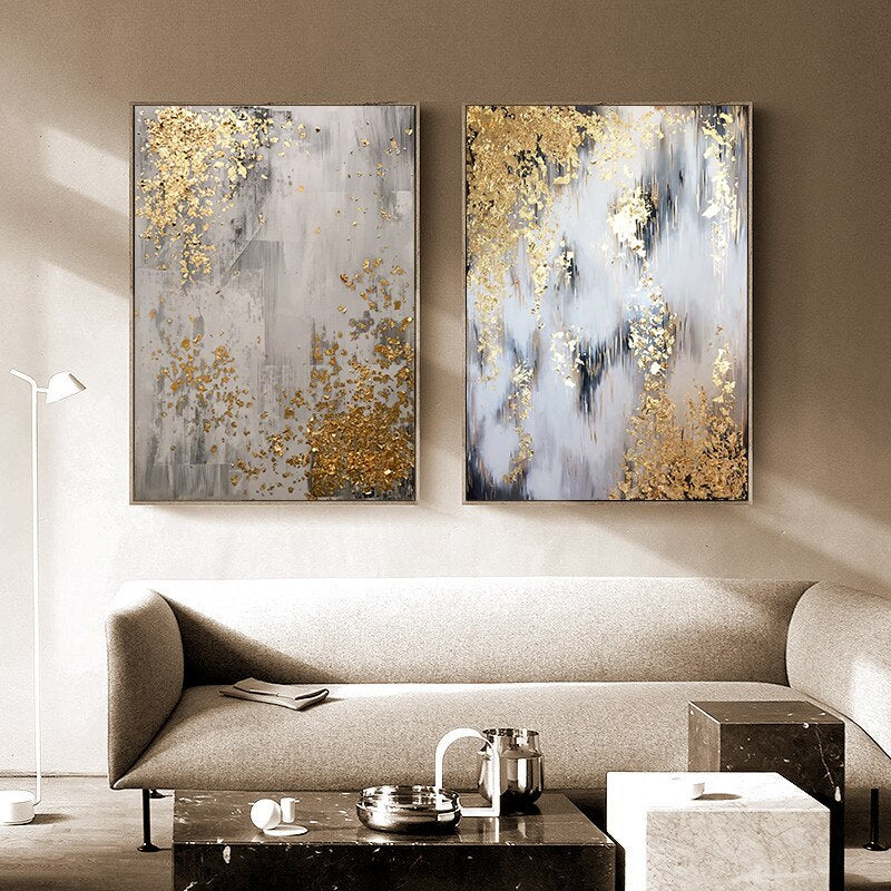 Modern Chic Abstract Wall Art Fine Art Canvas Prints Pictures For Glam Living Room Bedroom Home Office Salon Boutique Interior Wall Art Decor