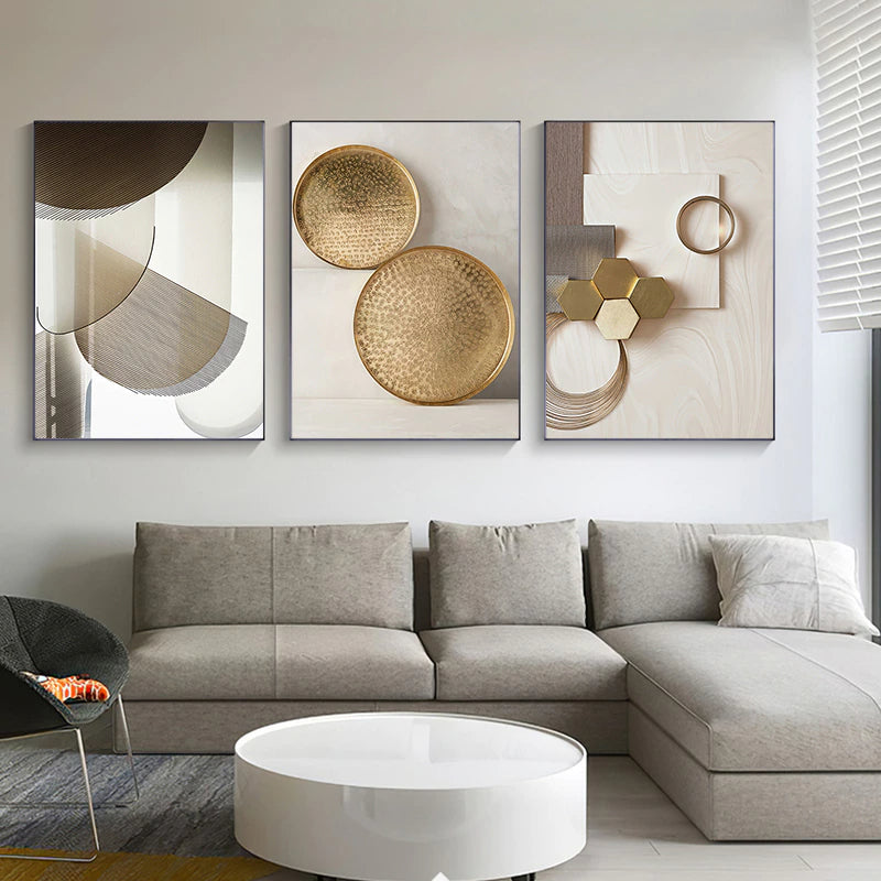 Modern Geometric Abstract Wall Art Fine Art Canvas Prints Pictures For Luxury Living Room Dining Room Home Office Hotel Interiors Modern Art Decor