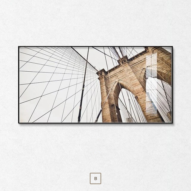 Modern Abstract Architectural Wall Art Fine Art Canvas Prints Minimalist Design Pictures For Loft Living Room Apartment Decor Home & Office Interiors