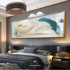 Modern Abstract Butterflies & Feathers Wide Format Wall Art Fine Art Canvas Prints Auspicious Pictures For Above The Bed Luxury Living Room Art Decor