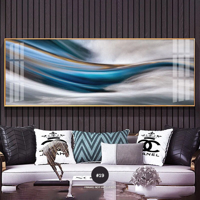 Modern Abstract Butterflies & Feathers Wide Format Wall Art Fine Art Canvas Prints Auspicious Pictures For Above The Bed Luxury Living Room Art Decor