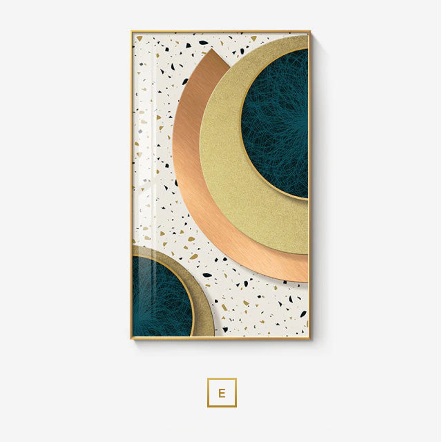 Modern Abstract Geometric Circles Wall Art Fine Art Canvas Prints Pictures For Luxury Living Room Dining Room Hotel Bedroom Home Office Art Decor