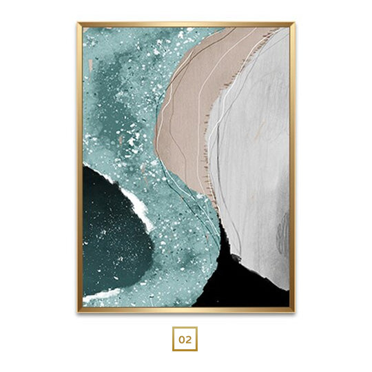 Modern Abstract Gray Jade Geomorphic Wall Art Fine Canvas Prints Nordic Pictures For Luxury Living Room Dining Room Bedroom Home Art Decor