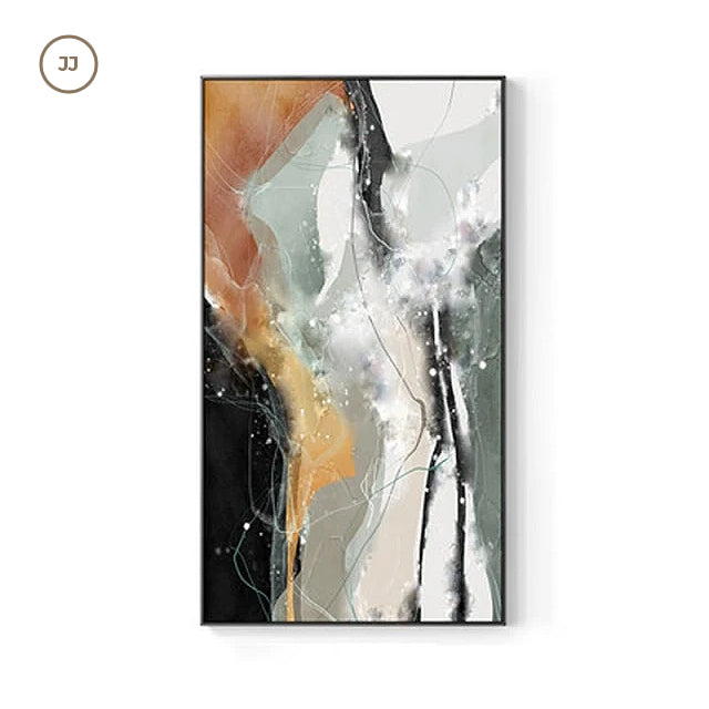 Modern Nordic Abstract Elements Vertical Format Wall Art Fine Art Canvas Prints Wide Format Pictures For Entrance Hallway Living Room Home Office Decor