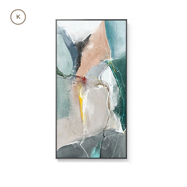 Modern Nordic Abstract Elements Vertical Format Wall Art Fine Art Canvas Prints Wide Format Pictures For Entrance Hallway Living Room Home Office Decor