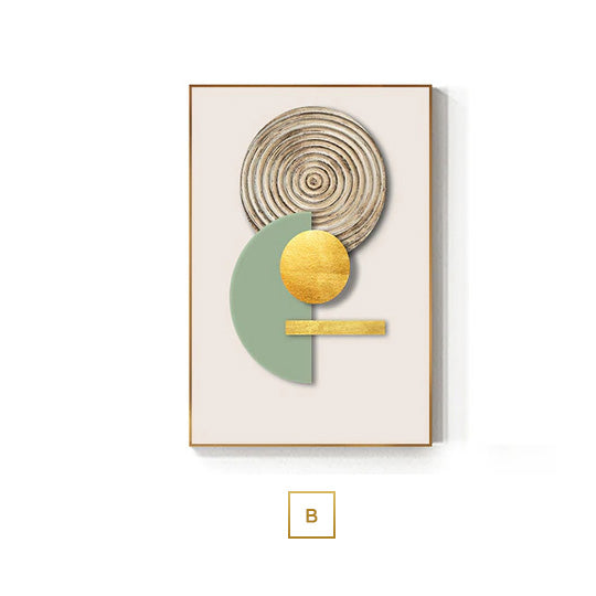 Minimalist Geometric Circles Abstract Wall Art Fine Art Canvas Prints Modern Pictures For Luxury Living Room Dining Room Hotel Home Office Art Decor