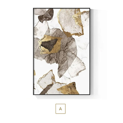 Modern Abstract Wall Art Rustic Golden Brown Upscale Painting Fine Art Canvas Prints Stylish Pictures For Living Room Dining Room Nordic Home Interior Decor