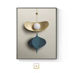 Modern Aesthetics Abstract Golden Pearl Moon Wall Art Fine Art Canvas Print Flowing Pendant Pictures For Luxury Living Room Bedroom Art Decor