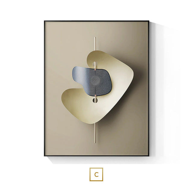 Modern Aesthetics Abstract Golden Pearl Moon Wall Art Fine Art Canvas Print Flowing Pendant Pictures For Luxury Living Room Bedroom Art Decor