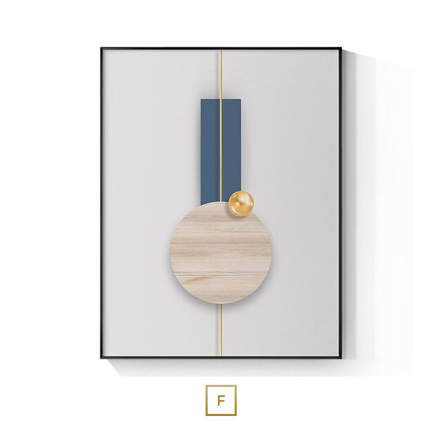 Modern Aesthetics Abstract Golden Pearl Moon Wall Art Fine Art Canvas Print Flowing Pendant Pictures For Luxury Living Room Bedroom Art Decor