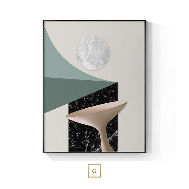 Modern Aesthetics Abstract Golden Pearl Moon Wall Art Fine Art Canvas Print Flowing Pendant Pictures For Luxury Living Room Bedroom Art Decor