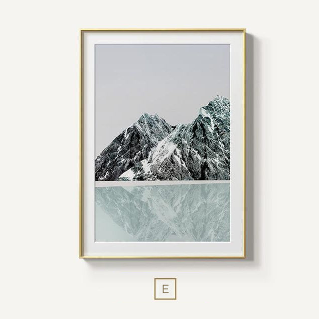 Modern Mountain Wilderness Wall Art Abstract Landscapes Fine Art Canvas Prints Luxury Nordic Style Pictures For Modern Interior Decor