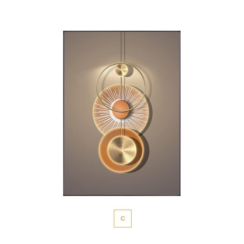 Neutral Chic Modern Aesthetics Sun Moon Wall Art Fine Art Canvas Prints Modern Pictures For Luxury Apartment Living Room Home Office Decor