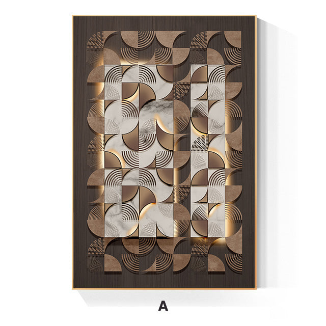 Neutral Colors Geometric Abstract Wall Art Fine Art Canvas Prints Pictures For City Loft Apartment Luxury Living Room Modern Home Office Art Decor
