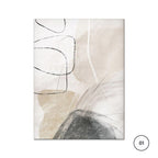 Neutral Faded Hues Beige Black Gray Wall Art Fine Art Canvas Prints Nordic Abstract Pictures For Living Room Dining Room Home Office Decor