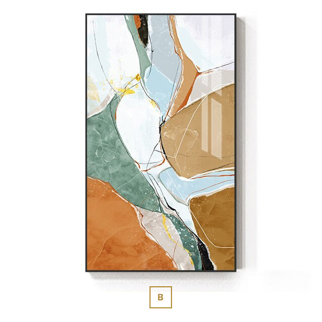 Nordic Abstract Geomorphic Neutral Colors Wall Art Fine Art Canvas Prints Pictures For Modern Living Room Dining Room Home Office Art Decor