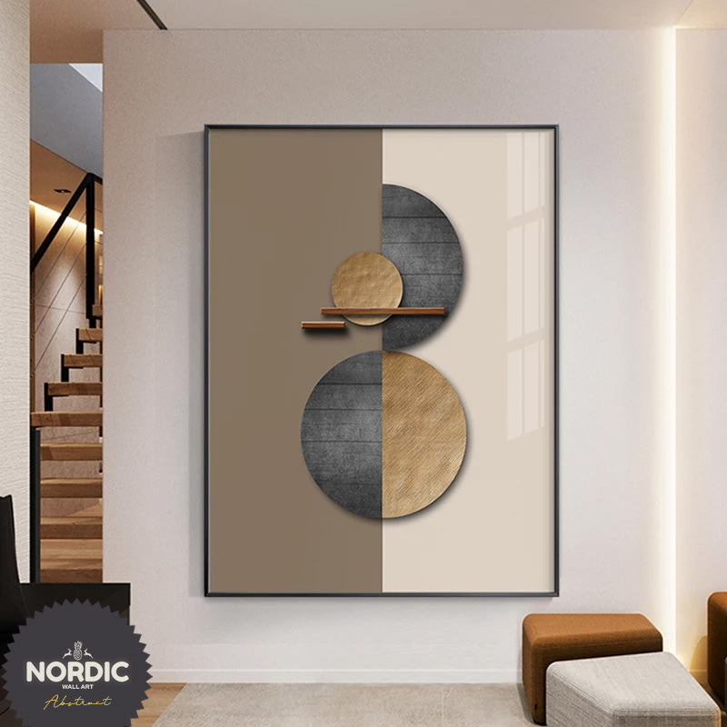 Nordic Abstract Spherical Geometric Wall Art Fine Art Canvas Prints Go –