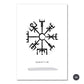 Old Norse Viking Runes Black White Fine Art Canvas Prints Nordic Posters For Scandinavian Living Room Dining Room Home Office Art Decor
