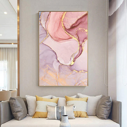 Pink Agate Abstract Colored Marble Print Wall Art Fine Art Canvas Prints Purple Red Pink Hues Pictures For Living Room Bedroom Nordic Home Decor