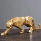 Black Panther Geometric Leopard Statue Modern Abstract Wildlife Figurine Red White Gold Colored Resin Ornaments For Living Room Nordic Home Decor