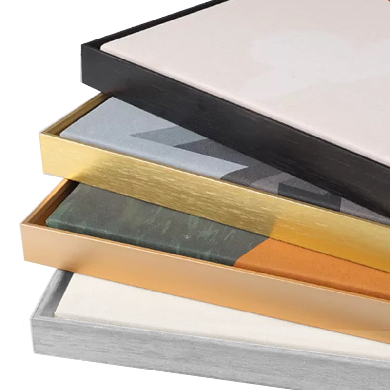 DIY Gold Metal Floating Picture Frame Kit for Large Canvas Artwork (50x70cm or 60x90cm etc) Matte Black, Silver Frame - For Canvas Prints